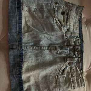 Hydraulic denim jean skirt size 1/2
